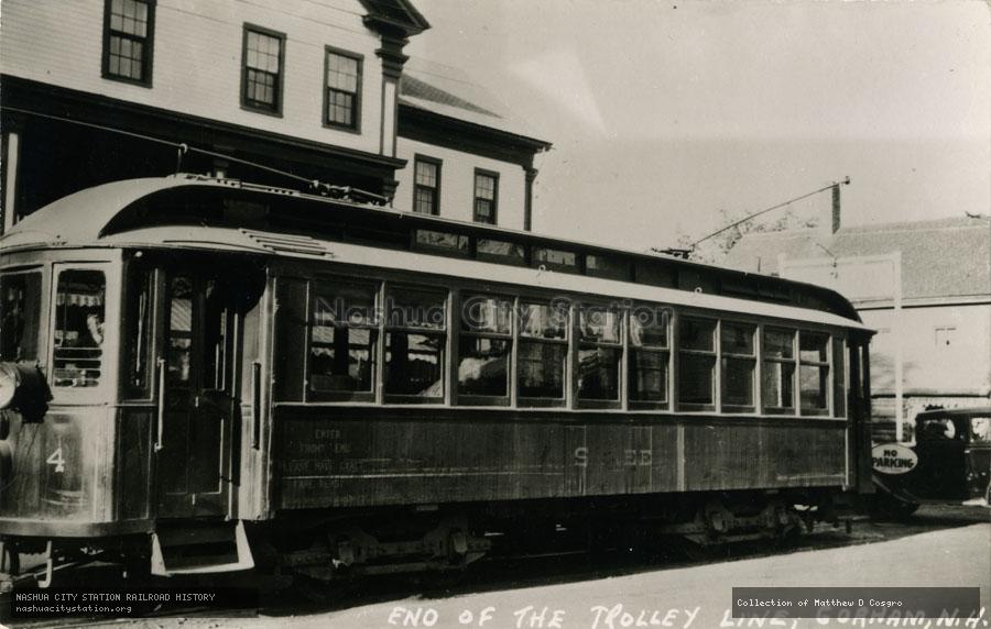 Postcard: End of the Trolley Line, Gorham, New Hampshire